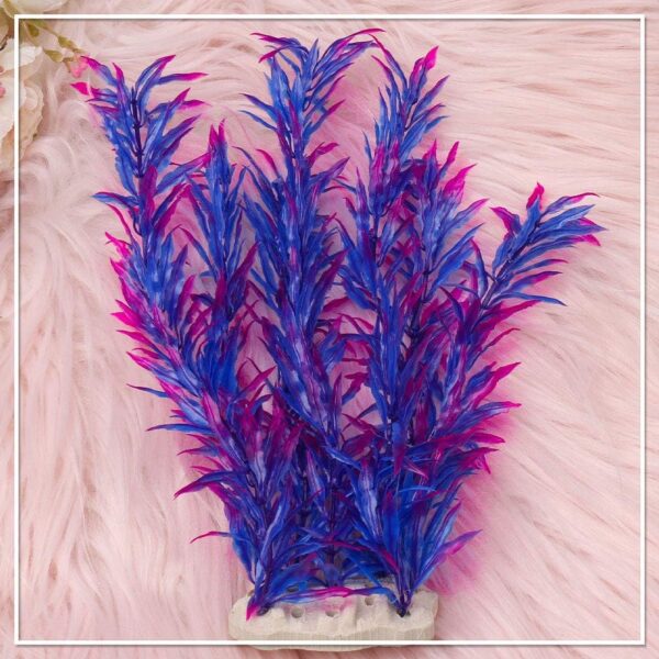 kuou Aquarium Fish Tank Plastic Plants, Simulation of Aquatic Plants Purple Aquarium Aquatic Plants for Fish Tank Ornament Natural Design Decorations (32cm/12.5Inch) - Image 2