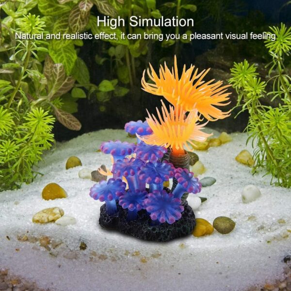 Artificial Coral Plant Aquarium Simulation Artificial Plant Silicone Coral Sea Anemone for Fish Tank Landscape Decoration Ornaments - Image 4
