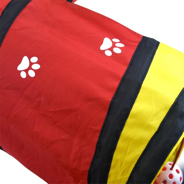 Cat Tunnel Toy For Indoor Playtube Small Pet Tunnel Kitten Interactive Tunnel With Teaser For Cats - Image 8