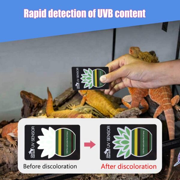 antianzhizhuang 2 Pcs/set UVB Test Card Reptiles Terrarium UV Light Lamp Life Effective Tests PVC Paper Pet Supplies Uvb Test Cards - Image 5