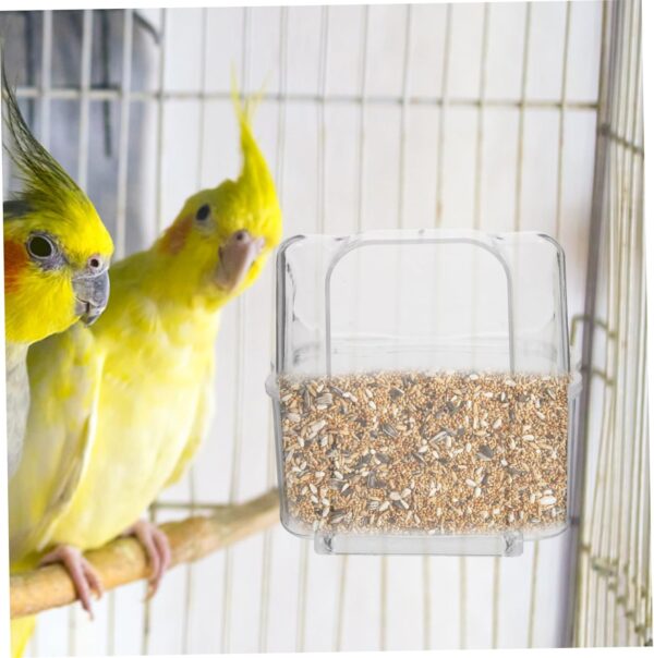 4pcs Box Birdcage Hanging Food Box Bird Feeder Bird Cage Parakeet Bird Food Pet Food Dispenser Parakeet Water Feeder Finch Bird Water Cup Parrot Cage Feeder Parrot Feeding Cup Pp BELLIFFY - Image 8