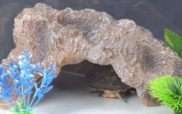 Reptile Hides Rock Reptile Cave Hideout Terrarium Habitat Decor Ornament for Small Lizards Bearded Dragon Snake Turtle Frogs Amphibians Large - Image 8