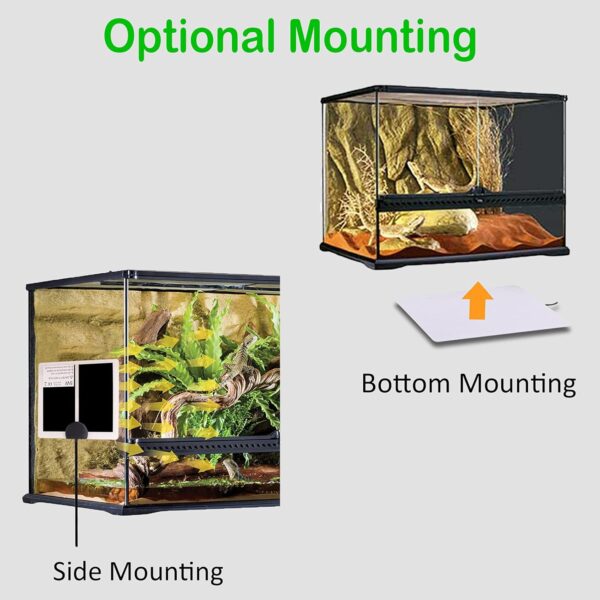 DERNORD Reptile Heat Mat 5W Mini - Vivarium Upgraded Version Gecko Heat Pad with Adhesive for Tortoise Lizard Snake Bearded Dragon Hermit Crab Heater - Image 5