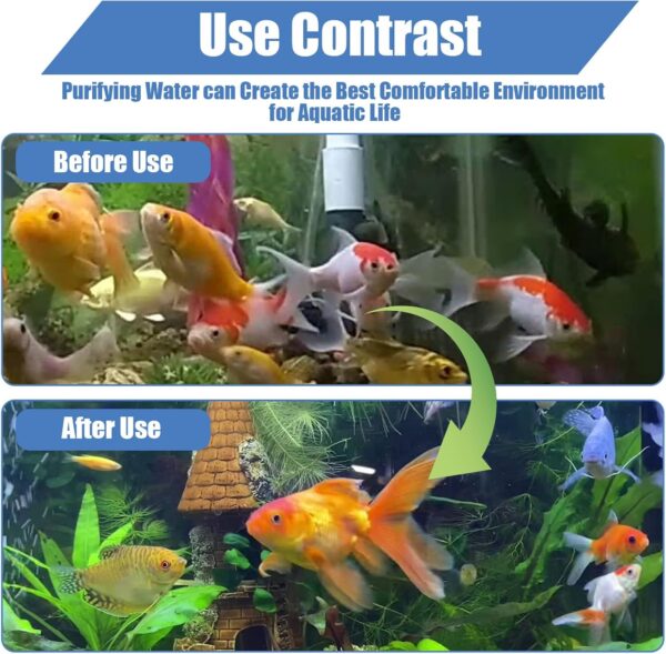 Fish Tank Algae Remover,Fish Tank Cleaner,50g Aquatic Algaecide with Spoon,Safe for Fish and Plants,Natural Aquarium Algae Treatment Clears Green Water and Moss for Clear Water,Healthy Environment - Image 5