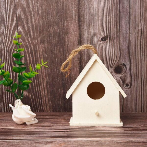 Bird Feeders for Small Birds House Box Box House Box Bird Bird House Wooden Bird Dox Bird Patio & Garden Squirrel Corn Food (Brown, One Size) - Image 2