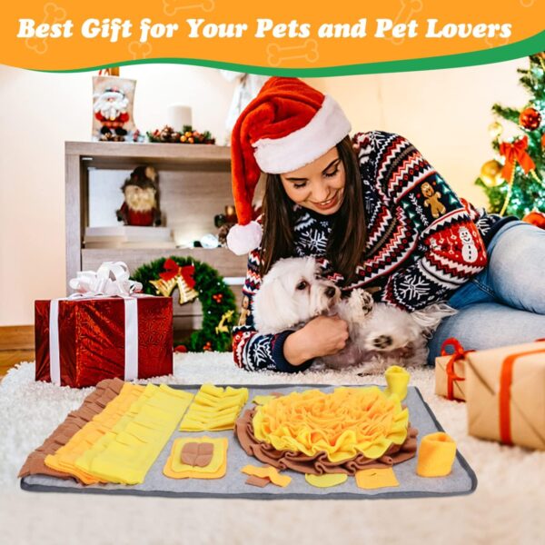 Nobleza Snuffle Mat for Dog Large Dog Snuffle Mat for Puppies Pet Sniffing Feeding Mat Interactive Dog Toy Dog Puzzle Toy Dog Foraging Mat Dog Brain Game for Boredom Encourages Natural Foraging Skills - Image 3
