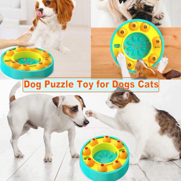 Etechydra Dog Puzzle Slow Feeder Toy, Interactive Dogs Puzzle Toys for Dogs Cats, Small Medium Bowl for IQ Training & Mental Enrichment, Dog Treat Dispenser Puzzle Toy Gifts, Yellow - Image 6