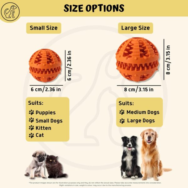 PawsOnlyUK Interactive Dog Toys for Boredom Dog Puzzle Toys Puppy Teething Toys for Small Large Dogs Dog Chew Toys (Small, ORANGE) - Image 4