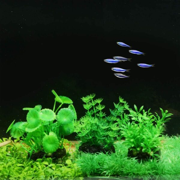 Uotyle Fish Tank Plants Plastic Artificial Aquarium Plants Decorations Green Ornament Small 3Pcs - Image 2