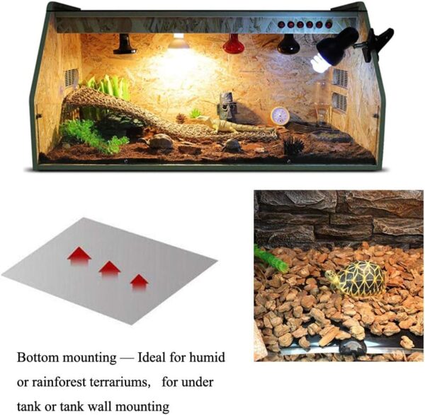 NEKOSUKI Reptile Heating Mat, 7W 11x5.9 inch Waterproof Reptile Heat Pad Under Tank Terrarium with Temperature Control, Safety Adjustable Reptile Heat Mat for Turtle, Tortoise, Snakes, Lizard, Gecko - Image 4