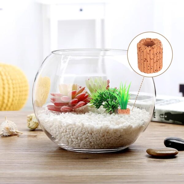Pack of 15 Aquarium Ring Water Plants, CTDMJ Aquarium Filter Rings, Filter Media Filter Material, Aquarium Filter Rings, Aquarium Water Flora Landscaping Aquarium Ceramic Rings Aquarium Decoration - Image 4