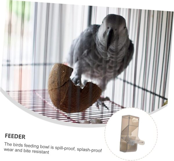 Happyyami Parrot Feeder Pet Feeder Automatic Bird Water Bowls Parakeet Food Dispenser for Cage No Bird Feeder Bird Feeders Parakeet Food Dish Bird Water Feeder Cup Finch Stainless Steel - Image 8