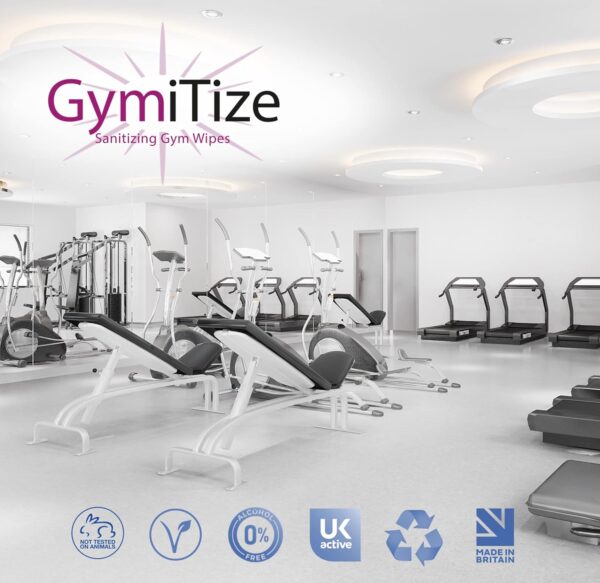 GymiTize Gym Wipes 1000 Wipe Bucket, Alcohol Free, Antibacterial, Antiviral, Made in The UK - Image 5