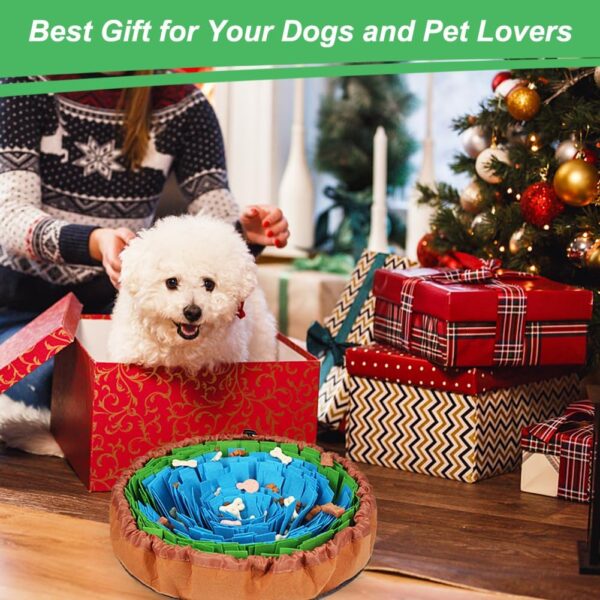 Vivifying Snuffle Mat for Dogs,Durable Dog Snuffle Mat, Washable Interactive Game Toy Dog Mat for Large Dog and Puppies（Diameter: 18in / 46cm） - Image 8