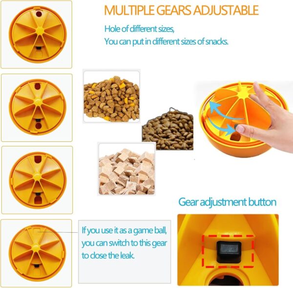 JWTEEE Dog puzzle toys,Interactive dog toys, Dog treat ball,Dog Toy Treat Ball,Food Dispenser,dog games for boredom,Slow Eating Ball for Small Medium Large Dogs and Cats - Image 4