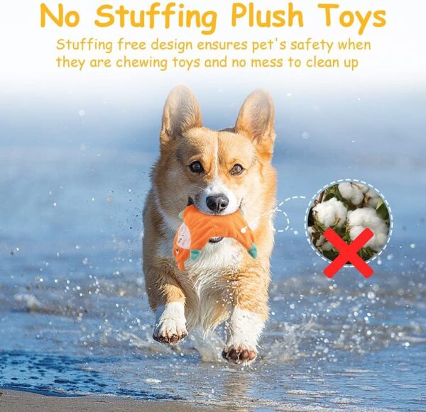 AWOOF No Stuffing Squeaky Dog Toys Indestructible Dog Toys for Large Medium Small Dogs Tough Interactive Dog Toys for Boredom Variety with Animals or Fruits Durable Birthday Christmas Dog Toys Gift - Image 6