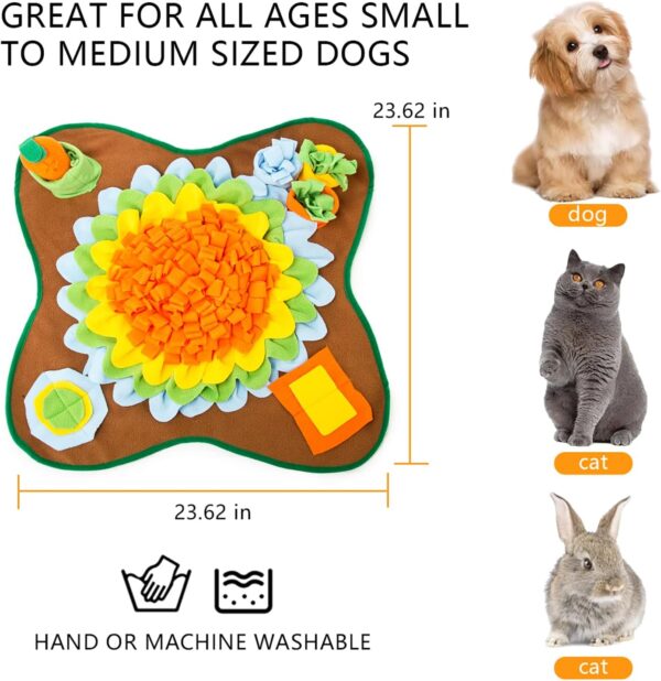 Snuffle Mat for Dogs Interactive Dog Enrichment Toys Mental Stimulation Boredom Play Mat Dog Treats Feeding Mat With Puzzles Encourages Natural Foraging Skills - Image 5