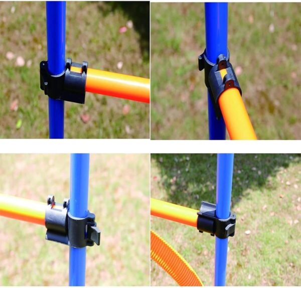 TEHONGMAI Dog Agility Equipments, Obstacle Courses Training Starter Kit 28 Piece, Pet Outdoor Games for Backyard Includes Jumping Ring, High Jumps, Slalom Poles with Carrying Case - Image 4