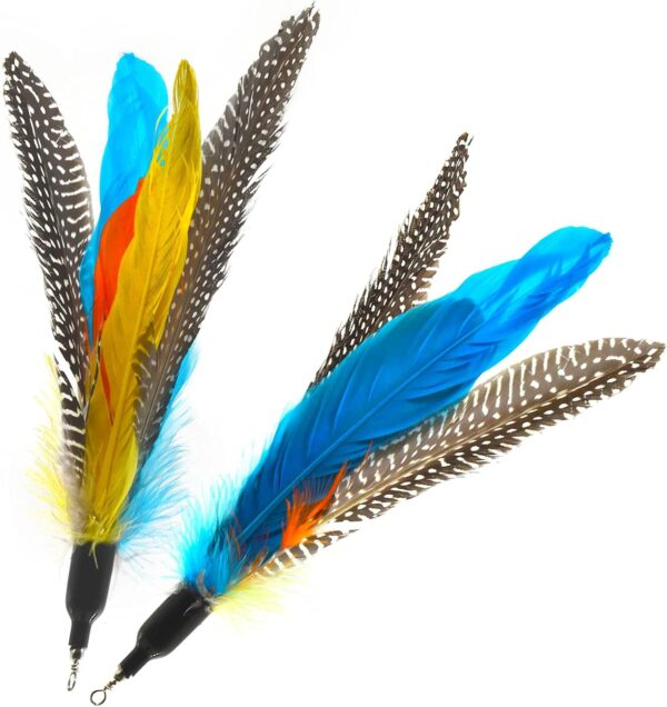 onebarleycorn Cat Toys Feather Refills for Cat Wand Toys Interactive include Replacement Feathers - Image 6