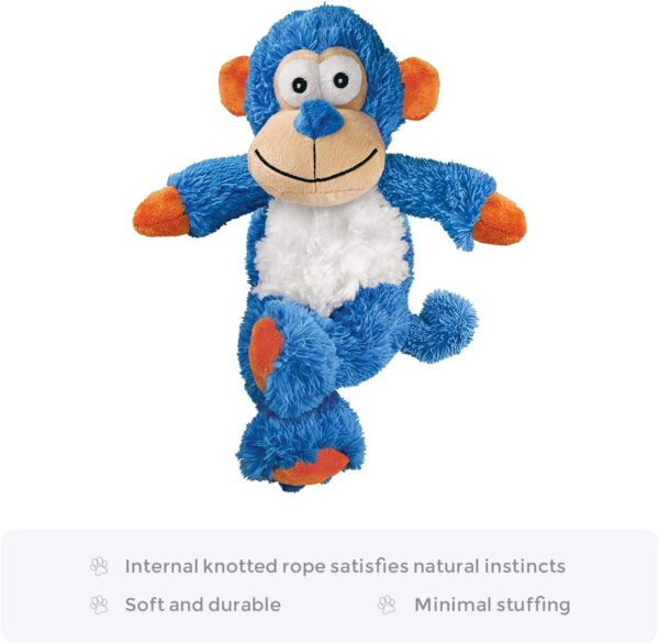 KONG - Cross Knots Monkey - Internal Knotted Ropes and Minimal Stuffing for Less Mess - For Small and Medium Dogs - Image 2