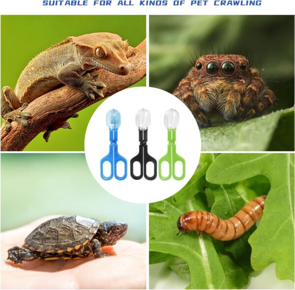HAICN 3Pcs Reptile Poop Tongs Feeding Clamp Plastic Transparent Clamp Cage Fish Tank Feeding Tool Cleaning Tools for Fish and Various Reptile - Image 4