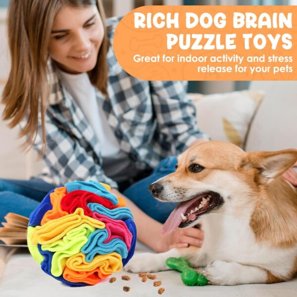VichiPan Snuffle Ball for Dogs, Interactive Dog Toys Snuffle Mat Foraging Mat Dog Puzzle Toy, Dog Snuffle Puppy Treat Dispenser for Training Stress Relief Small Medium Dogs Pets (L) - Image 5