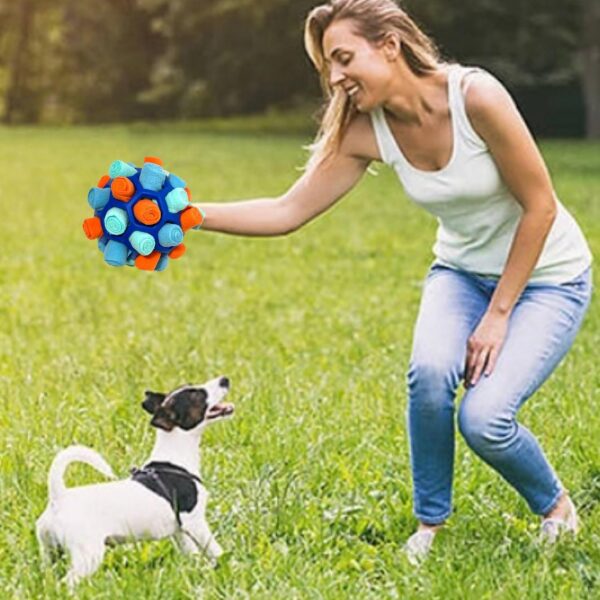 CIIVURR Snuffle Ball for Dogs Toys Interactive Dog Puzzle Toys Enrichment Dog Chew Toy Natural Foraging Food Training Feeders Dog Toy for Boredom Small Medium Large Dog (Blue Tangerine) - Image 6