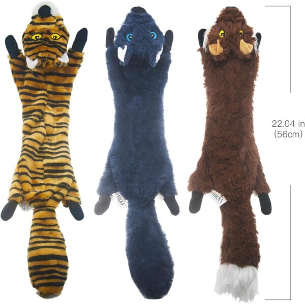 SHARLOVY Dog Squeaky Toys 5 Pack, Pet Toys Crinkle Dog Toy No Stuffing Animals Dog Plush Toy Dog Chew Toy For Large Dogs And Medium Dogs Squeeky Doggie Toys 5 PACK FOR LARGE DOGS Multi-colored - Image 7