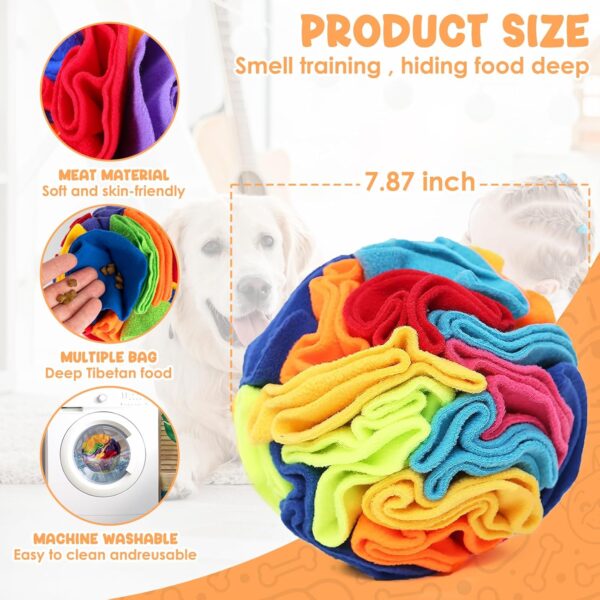 VichiPan Snuffle Ball for Dogs, Interactive Dog Toys Snuffle Mat Foraging Mat Dog Puzzle Toy, Dog Snuffle Puppy Treat Dispenser for Training Stress Relief Small Medium Dogs Pets (L) - Image 2