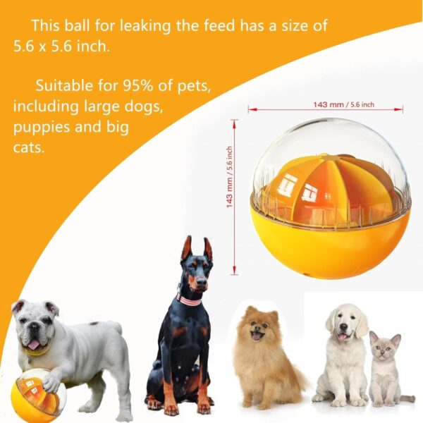 JWTEEE Dog puzzle toys,Interactive dog toys, Dog treat ball,Dog Toy Treat Ball,Food Dispenser,dog games for boredom,Slow Eating Ball for Small Medium Large Dogs and Cats - Image 6