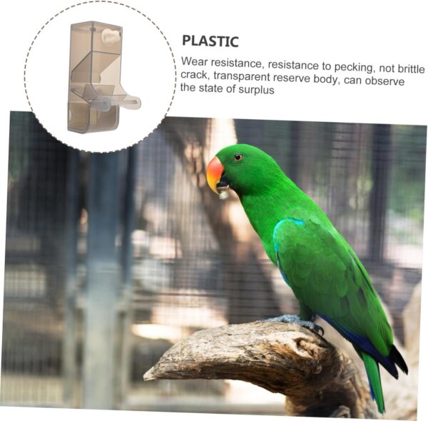 Happyyami Parrot Feeder Pet Feeder Automatic Bird Water Bowls Parakeet Food Dispenser for Cage No Bird Feeder Bird Feeders Parakeet Food Dish Bird Water Feeder Cup Finch Stainless Steel - Image 2