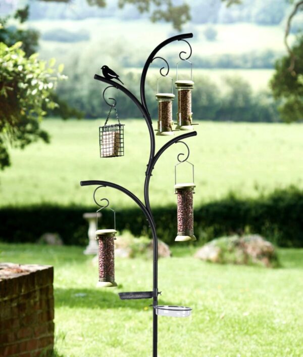 Garden Mile Wild Bird Feeder Station - Stylish Tree Look Hanging Bird Feeders with Many Hooks and Branches - Seed, Peanut, Sunflower and Fat Ball Bird Feeders Ideal for Outdoors, Graden, Patio - Image 5