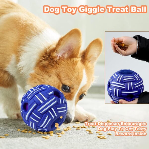 Dikeiuta Dog Balls Interactive Toys for Dogs Indestructible Dog Balls Treat Ball IQ Treat Dispensing Dog Toys Interactive Food Puzzles Ball for Dogs Pet Slow Feeder Ball for Boredom - Image 5
