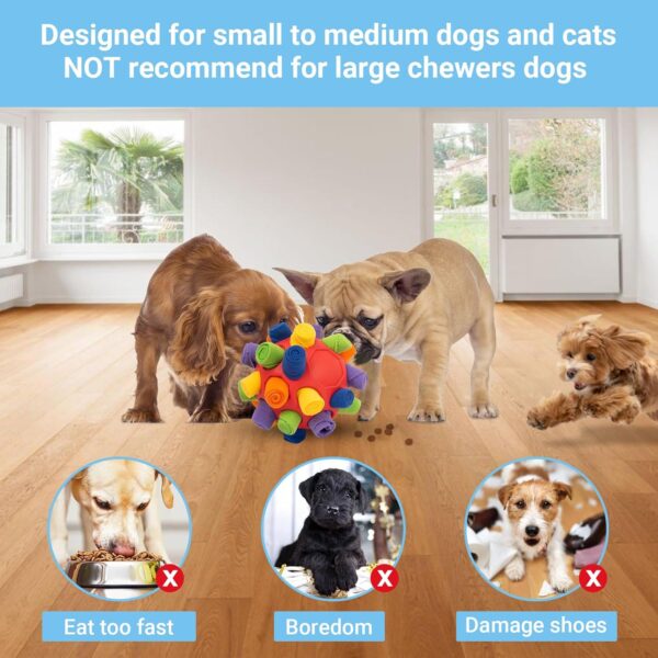 TWOPER Interactive Snuffle Ball for Dogs Durable Dog Puzzle Toys Ball Slow Feeding Game for Small, Medium, and Large Breed Dogs and Cat Portable Puppy Toys for Boredom and Stimulating - Image 2