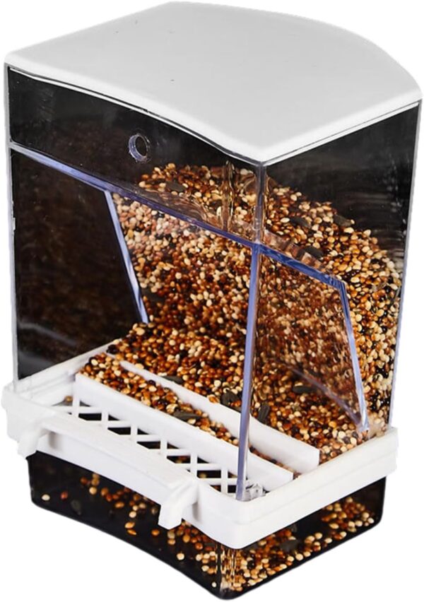 Dustproof Bird Food Feeder Hangable Feeding Box Automatic Bird Feeder Anti-spill Bird Food Container With Large Capacity - Image 2