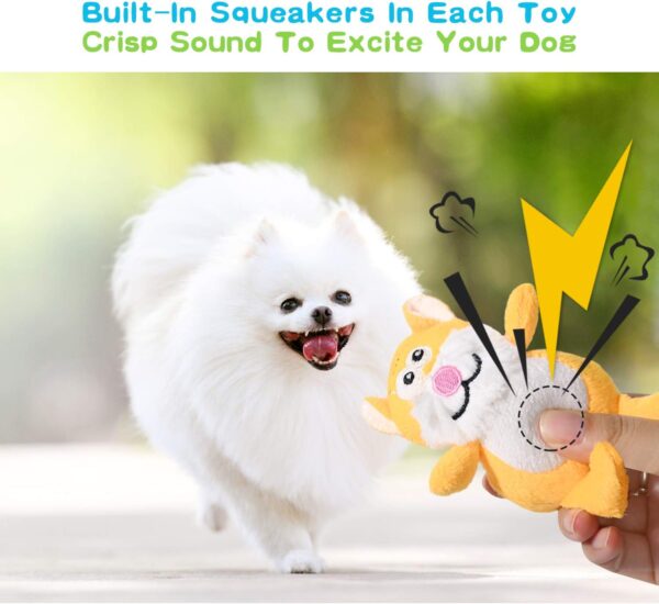 LEGEND SANDY Squeaky Dog Toys for Puppy Small Medium Dogs, Stuffed Samll Dog Toys Bulk with 12 Plush Pet Dog Toy Set, Cute Safe Dog Chew Toys Pack for Puppies Teething Visit the Store - Image 2