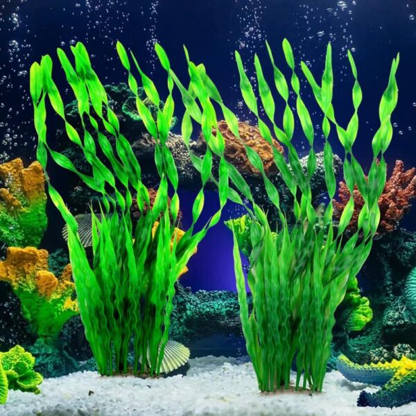 BEGONDIS 2 Pcs 56CM Extra Long Artificial Water Plants Green Seaweed, Aquarium Plastic Fish Tank Decorations - Image 5