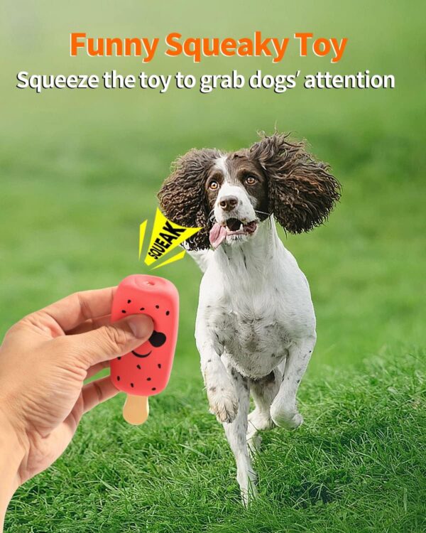 SCHITEC Dog Squeaky Toys, 4 Pack Soft Latex Dog Toys Interactive Play Game Pet Toy for Puppy Small Dogs - Image 2