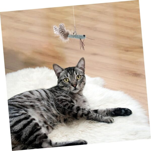 Yardwe 2pcs Funny Cat Stick Refill Pack Cat Toy Kitten Toys Cat Teaser Replacement Cat Teasing Wand Toys Replacement Cat Wand Toy Cat Teasing Toy Cat Wand Attachment Pet Toys Plush - Image 2