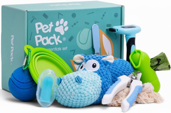 Pet Pack Dog Essentials Set - Puppy Starter Kit for New Owners, Fun Puppy Toys from 8 Weeks Small Dog | Ideal Puppy Essentials and Puppy Grooming Kit | Non-Aggressive chewers - Image 9