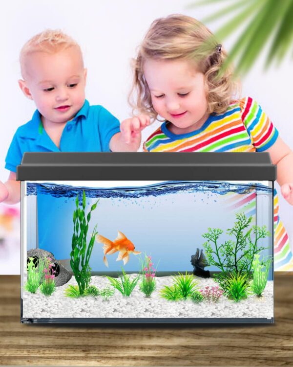 QZQ Artificial Aquarium Plants 16 Pack Fish Tank Decoration Plants with Ornament, Artificial Aquatic Plants Set Use for Fish Tanks Aquarium Decorations - Image 7