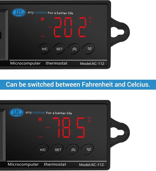 NICREW Digital LED Heating and Cooling Temperature Controller, Reptile Thermostat for Snake, Lizard, Tortoise, Vivarium and Other Reptiles, 1100W 220V - Image 2