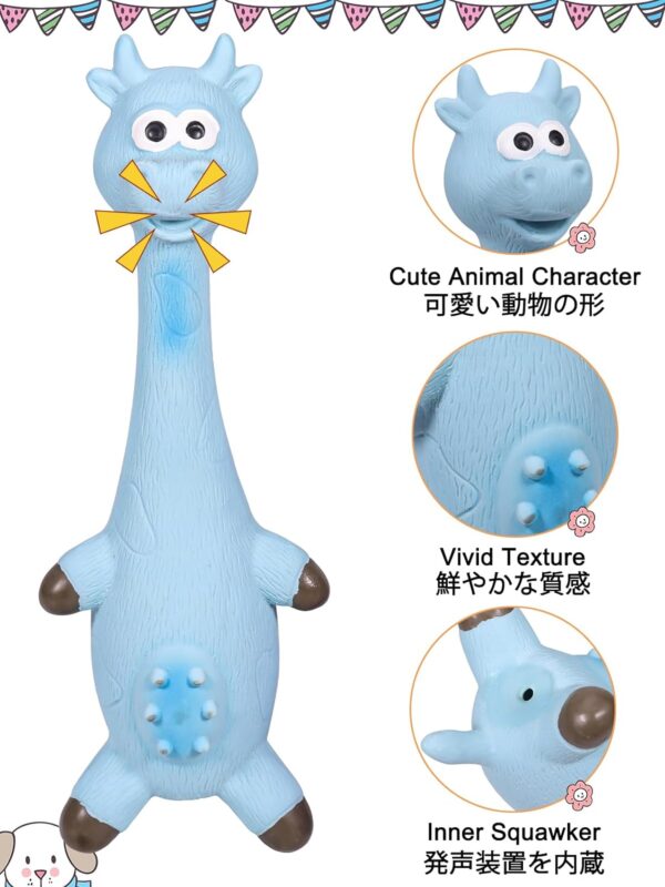 SCHITEC Squeaky Dog Toys, [2 Pack] Squawking Latex Toy with Interactive Squeaker, Squeak Rubber Duck Chicken for Medium Small Dogs - Image 5