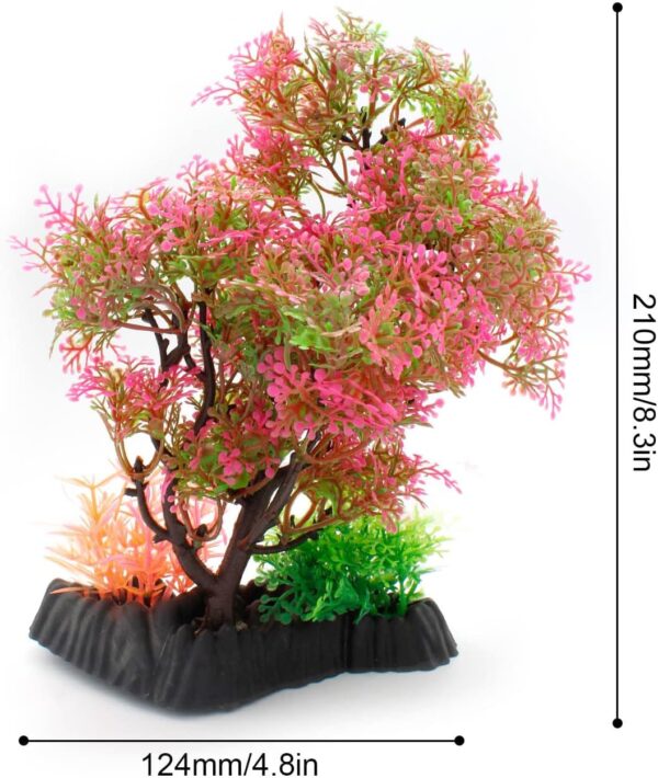 DEANKEJI Fish Tank Plants Artificial, 23cm Long Aquarium Ornaments, Aquarium Plants in Bright Colors Create Underwater World, Fish Tank Decorations Apply To Aquarium - Image 2