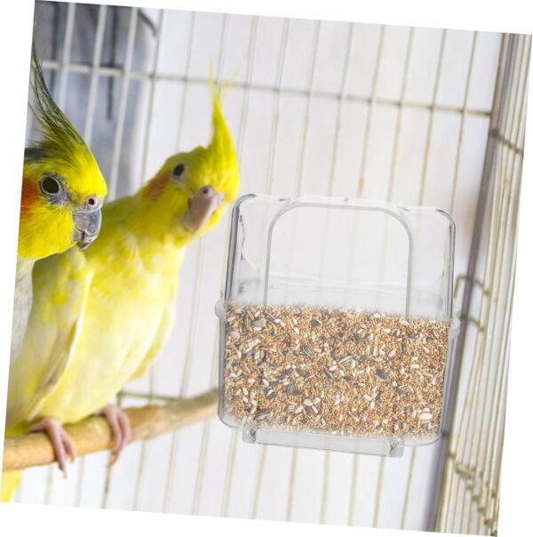 4pcs Box Birdcage Hanging Food Box Bird Feeder Bird Cage Automatic Parrot Feeder Parrot Food Dispenser Canary Cage Feeder Cage Food Bowl Bird Water Cup Bird Food Feeding Bowl Pp COSMEVIVI - Image 3