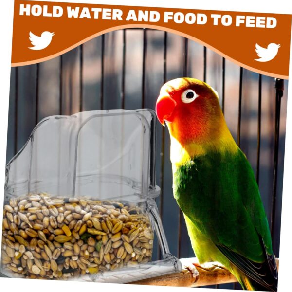 4pcs Box Birdcage Hanging Food Box Bird Feeder Bird Cage Parakeet Bird Food Pet Food Dispenser Parakeet Water Feeder Finch Bird Water Cup Parrot Cage Feeder Parrot Feeding Cup Pp BELLIFFY - Image 9