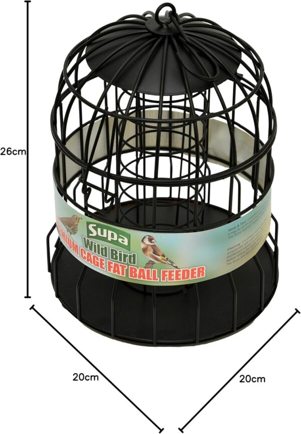 Supa Premium Wild Bird Cage Fat Ball Feeder, Deters Squirrels and Larger Birds Such As Doves & Pigeons - Image 8