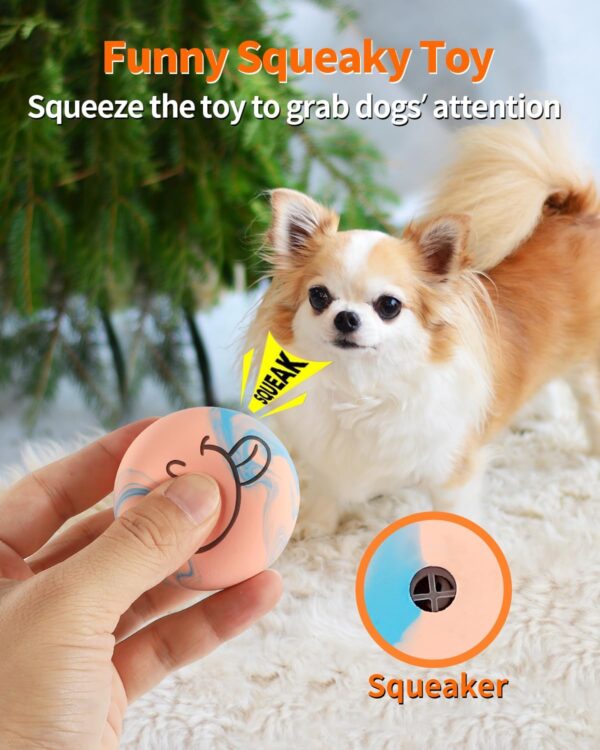 SCHITEC Squeaky Dog Toys, [6 Pack] Interactive Latex Rubber Squeak Ball Toy, Soft Fetch Play Balls for Puppy Small Dogs - Image 2