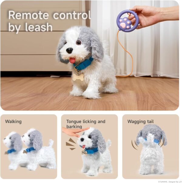OR OR TU Walking Dog Toys for Kids, Plush Electronic Pets Dog Singing Puppy, Toy Dogs Walk and Bark on a Lead, Interactive Toys Dog for Kids 3 4 5 6 7+ Years Old Girls Boys Gift - Image 4