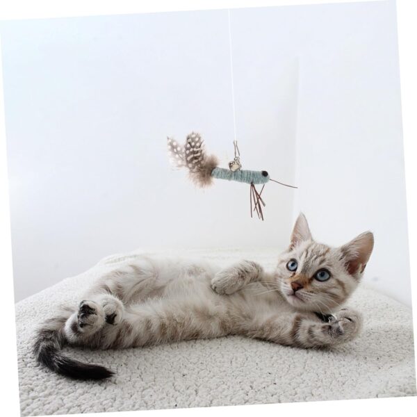 Yardwe 2pcs Funny Cat Stick Refill Pack Cat Toy Kitten Toys Cat Teaser Replacement Cat Teasing Wand Toys Replacement Cat Wand Toy Cat Teasing Toy Cat Wand Attachment Pet Toys Plush - Image 4